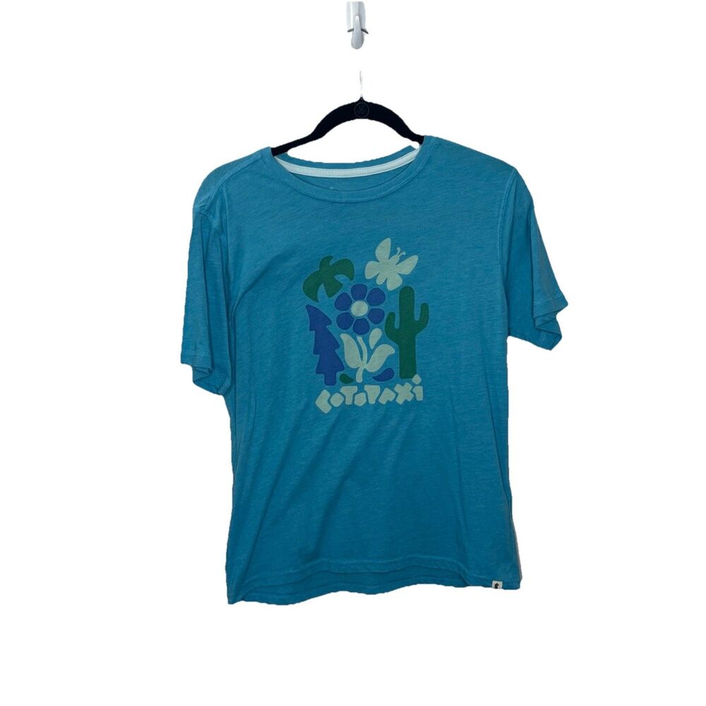 Cotopaxi Day Hike Organic Cotton T-Shirt Unisex Kids Boys Girls Blue Size Large
